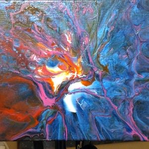 11"x14" acrylic painting/blacklight friendly